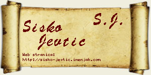 Sisko Jevtić vizit kartica